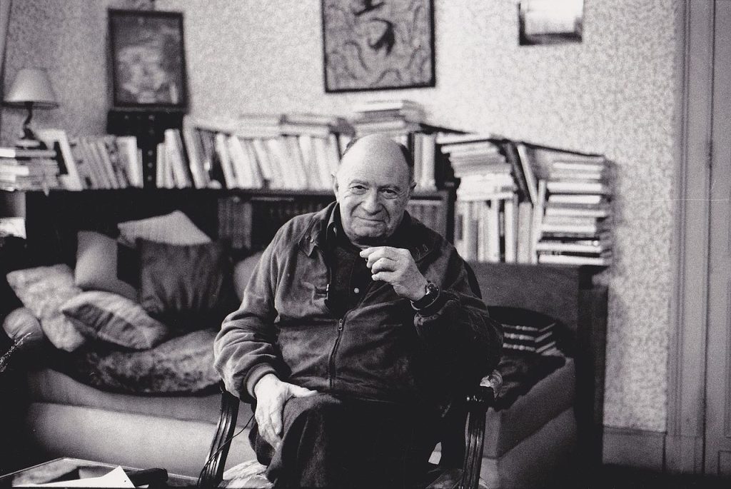 Jacques Ellul dans sa maison de Pessac (décembre 1990)