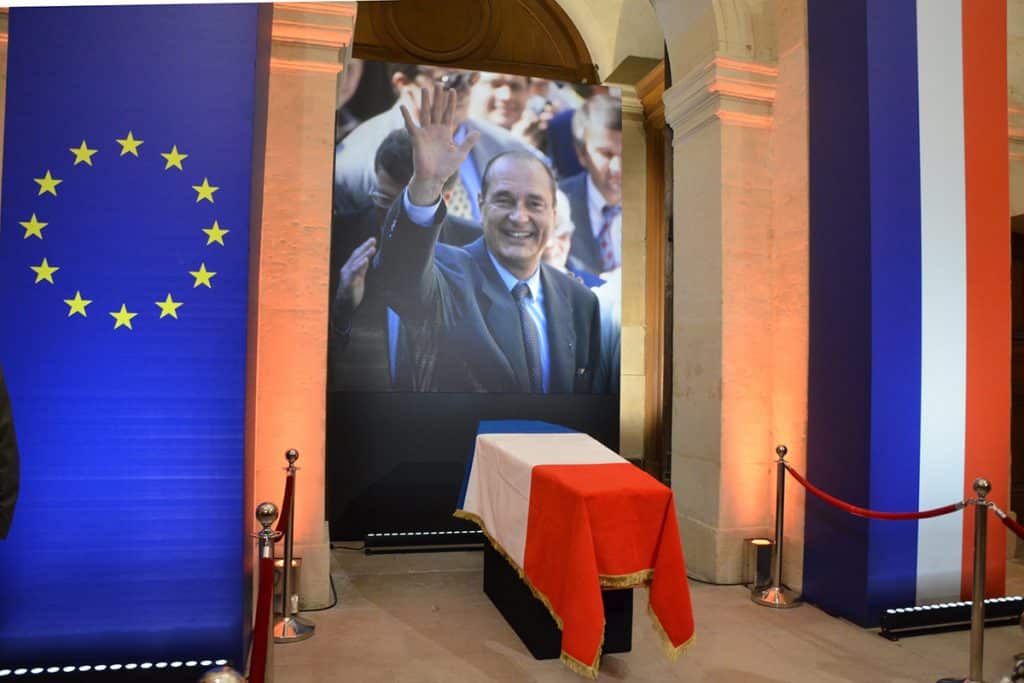 Hommage rendu au Président Jacques Chirac à l'Hôtel national des Invalides le 29 septembre 2019
