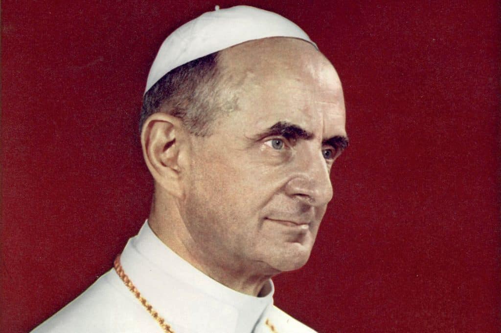 Paul VI (1897-1978), a été un des premiers à alerter sur les dangers de la technique reproductive. Il a été canonisé par le pape François.