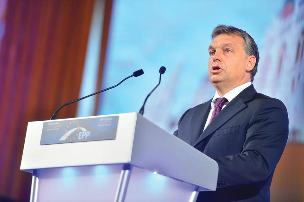Viktor Orban, premier ministre de Hongrie et président du parti Fidesz.
