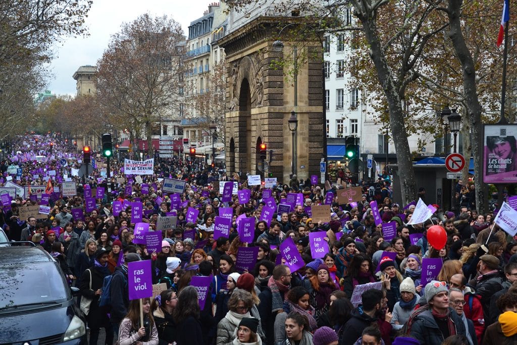 Manifestation samedi 23 novembre à Paris contre les violences sexistes et sexuelles.