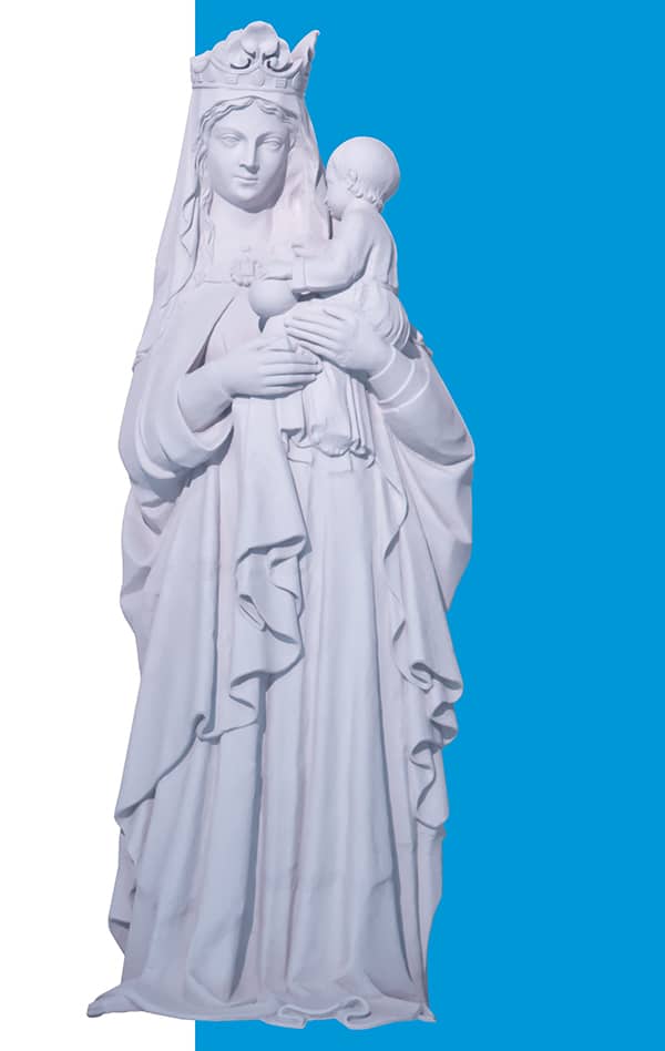 statue de la vierge marie à la pierre qui vire. © françois régis salefran