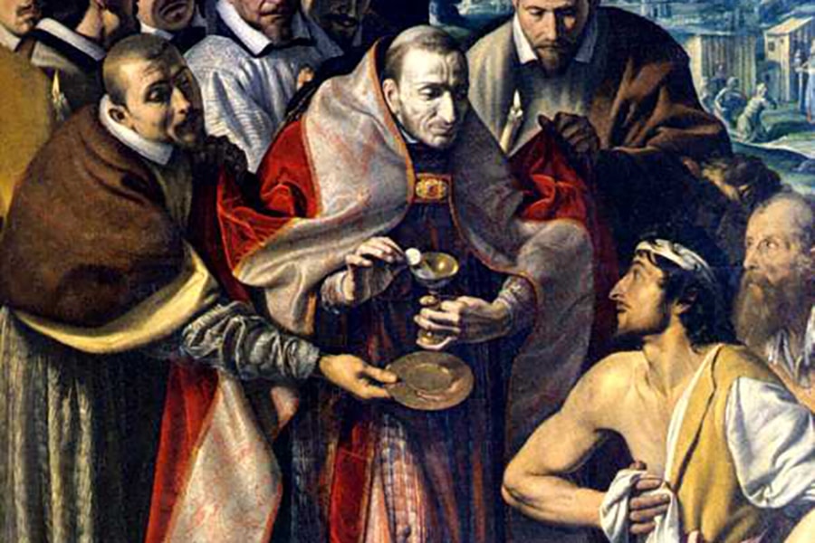 Saint Charles Borromée donnant la communion aux victimes de la lèpre, Tanzio da Varallo (1616)