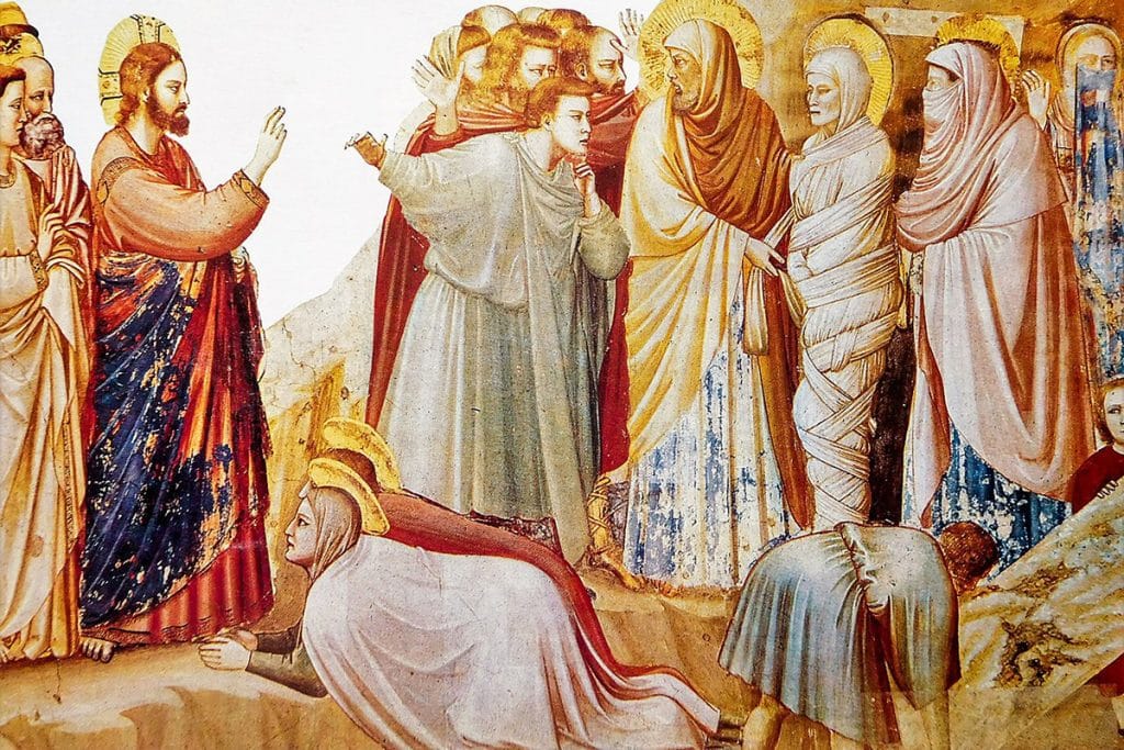 Résurrection de Lazare par Giotto