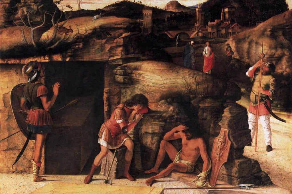 Résurrection du Christ par Giovanni Bellini, vers 1475.