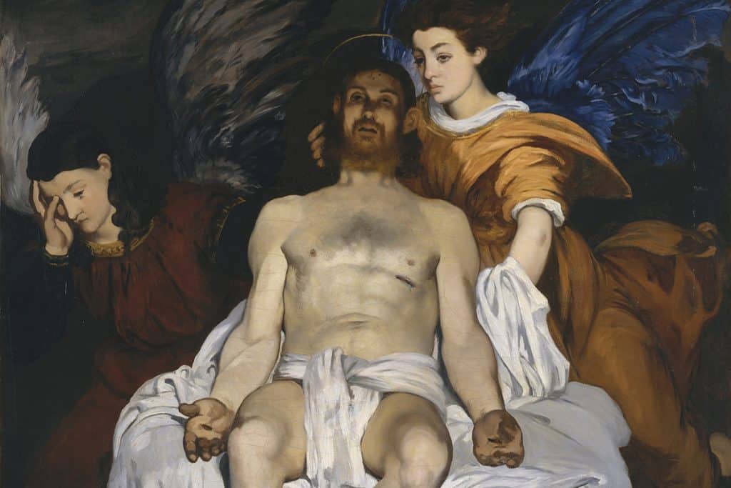 Le Christ mort entouré d'anges. Édouard Manet, 1864.