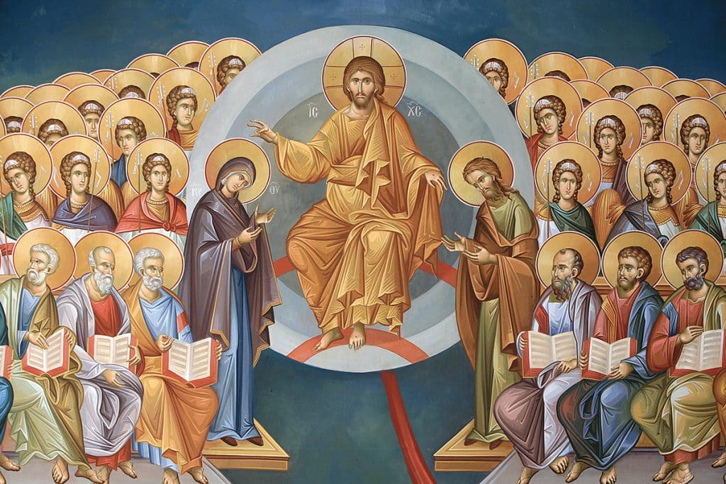 Christ en gloire d'une église orthodoxe de Thessalonique.