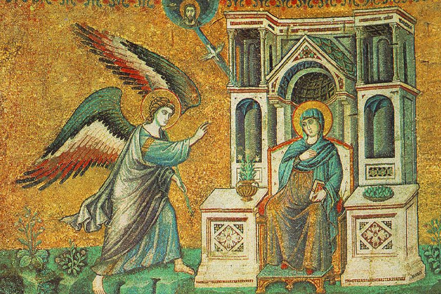 Annunciation, Pietro Cavallini, c. 1300