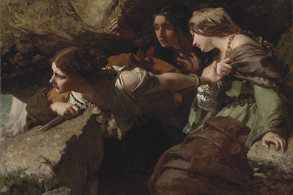 Courage, angoisse et désespoir : Regarder la bataille, par James Sant, 1850.