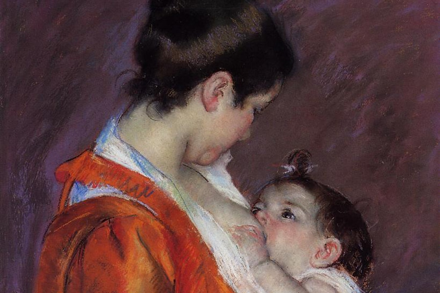 « Louise nourrissant son enfant » par Mary Cassatt, 1898