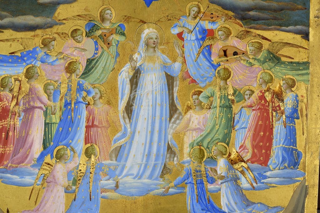 « La Dormition et l'Assomption de la Vierge » par Fra Angelico, vers 1424-1434
