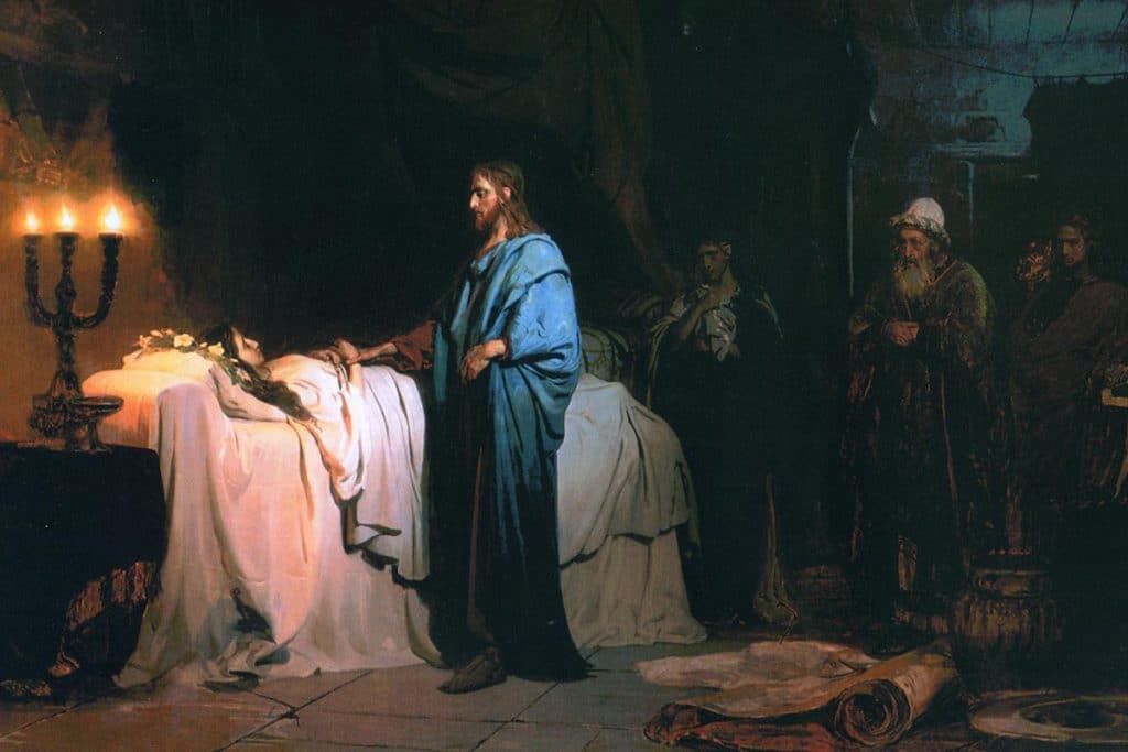 Résurrection de la fille de Jaïre, par Ilia Répine (1871).