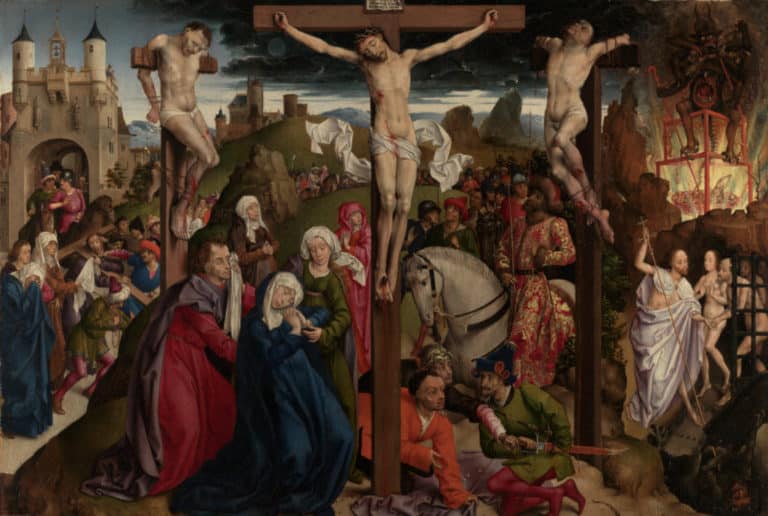 « La crucifixion » par le maître de Dreux Budé (probablement André d'Ypres) avant 1450