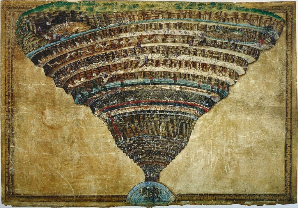 Sandro Botticell, La Carte de l'Enfer