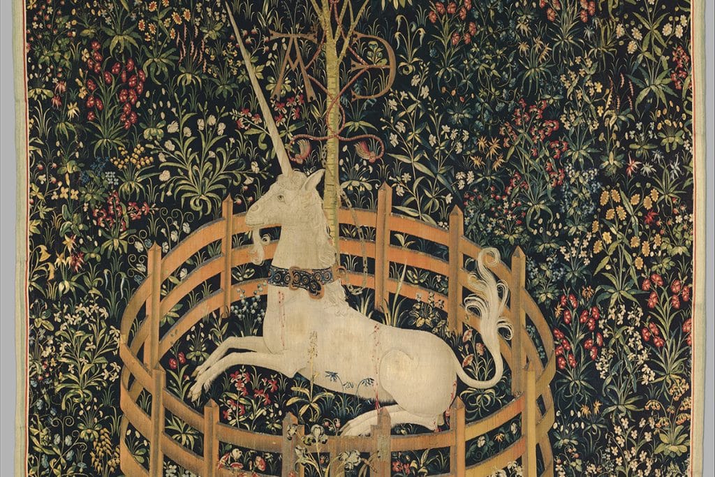 La licorne se repose au jardin (des Tapisseries de la Licorne), 1495–1505
