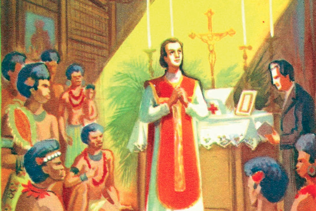Originaire de l'Ain, saint Pierre Chanel (1803-1841), mariste, a été le premier missionnaire martyr d'Océanie, pour avoir fait de nombreuses conversions – dont le fils du roi Niuliki. Il puisait sa force chaque matin dans l'Eucharistie.
