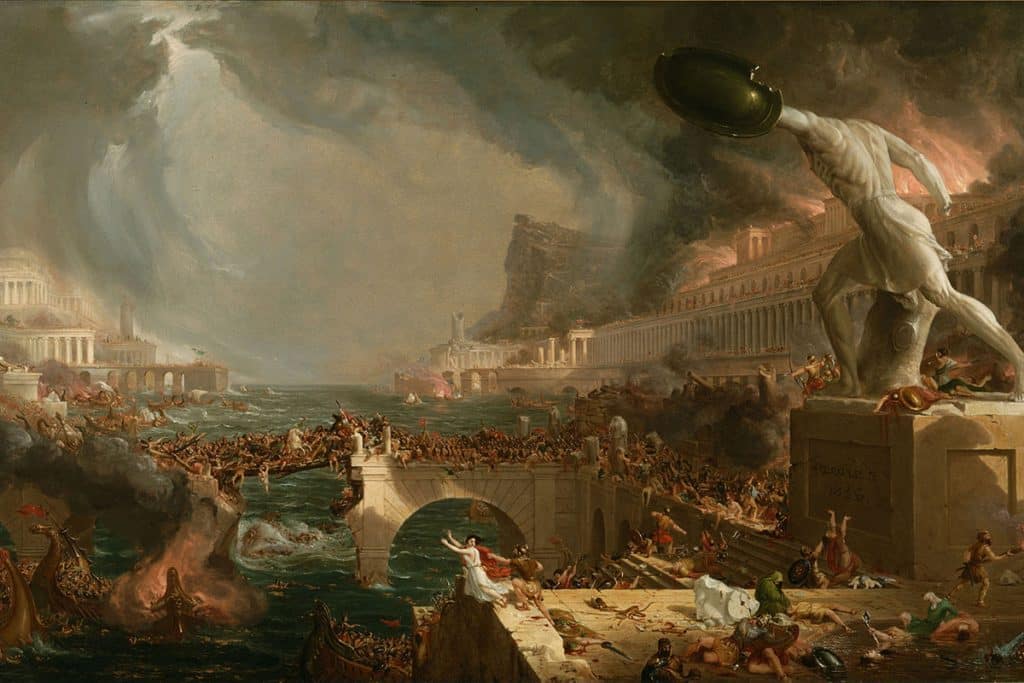 Destruction, Le cours d'un empire, Thomas Cole, 1836.