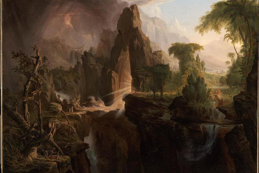 Expulsion du jardin d'Éden par Thomas Cole, 1828