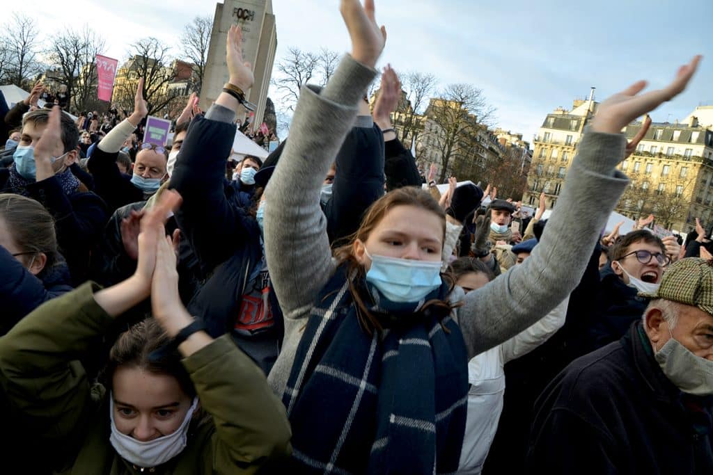 De nombreux jeunes étaient présents lors de l’édition 2021 de la Marche pour la vie.