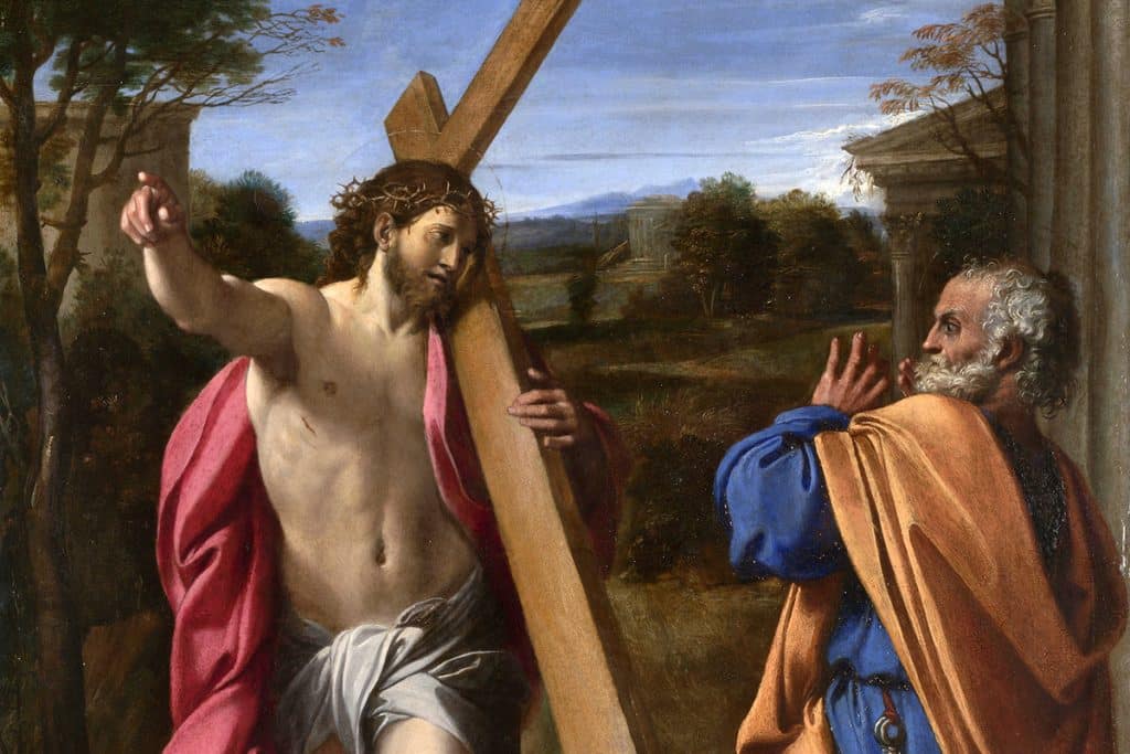 « Le Christ apparaissant à Pierre sur la Voie Appienne » (Domine, quo vadis?) par Annibale Carracci, 1601-02