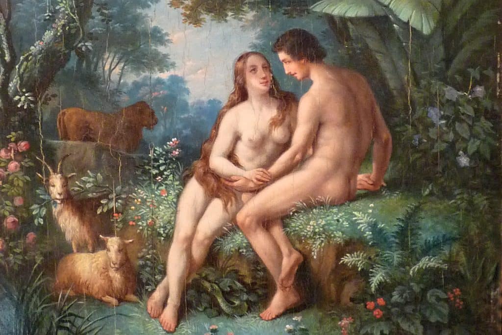Adam et Ève au paradis terrestre, Jean-Joseph Thorelle.