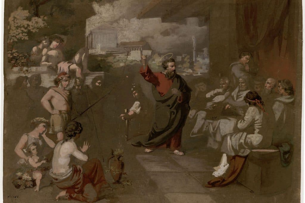 Saint Paul préchant devant l’aéropage par Marià Fortuny c. 1855-56