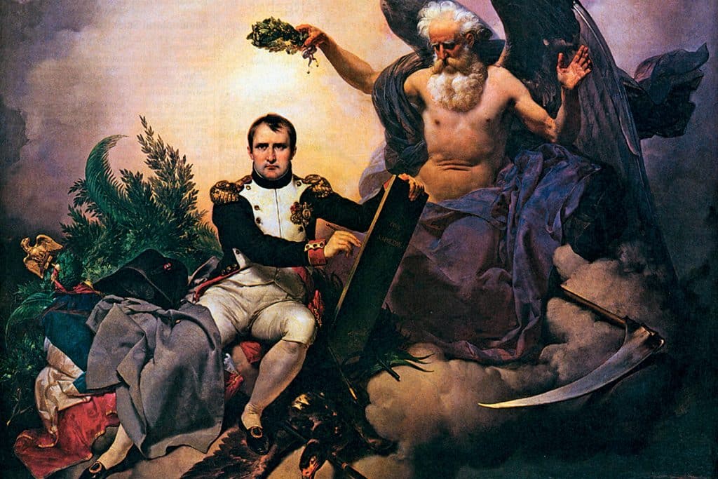 Napoléon se prend pour Moïse dans ce tableau de Jean-Baptiste Mauzaisse (1784 -1844) en 1833.