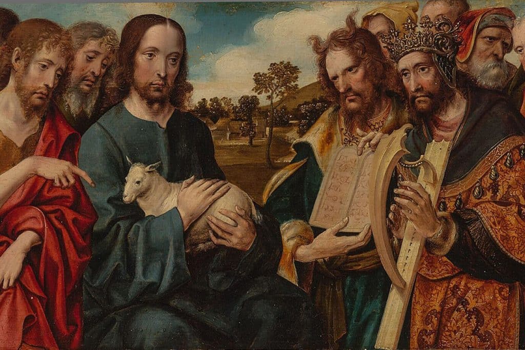 « Le Christ comme Bon Berger » par Cornelis Engebrechtsz, vers 1510