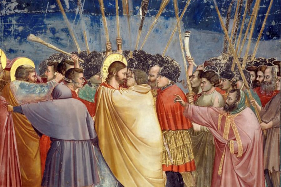 Le baiser de Judas, par Giotto