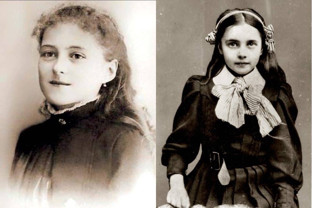 Thérèse de Lisieux et Yvonne-AImée à 13 ans.
