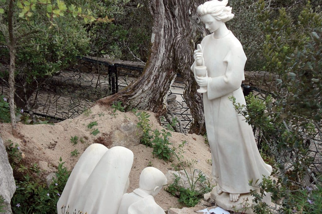 Statue de « l’Ange de la Paix » sur le lieu des apparitions de Fatima, au Portugal.
