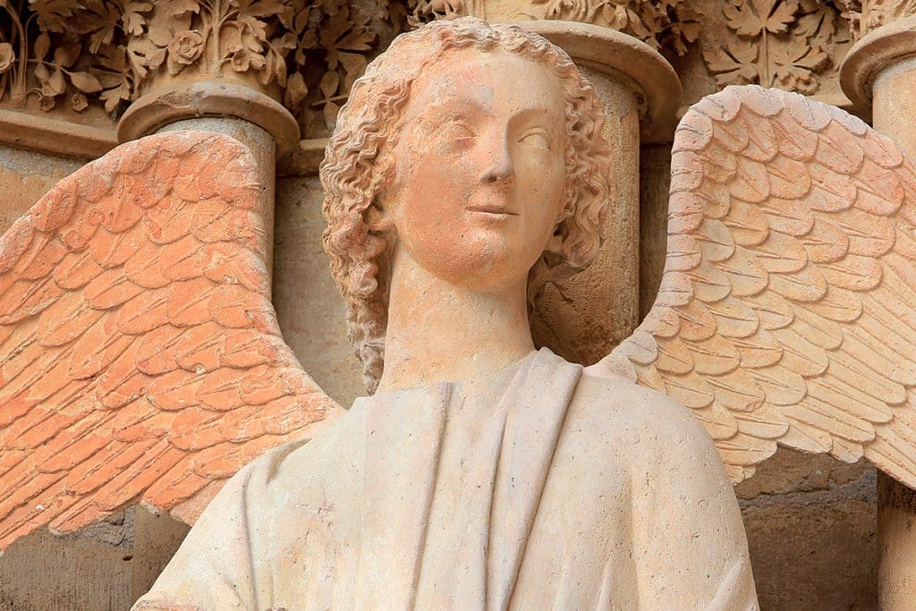 L’ange Gabriel, cathédrale Notre-Dame de Reims.