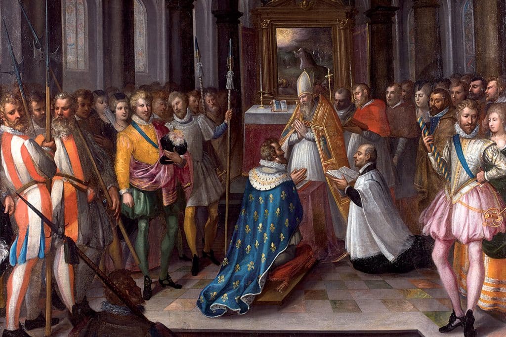 L’abjuration d’Henri IV, devant l’évêque de Beaune Nicolas Baullery (1560-1630), musée d’art et d’histoire de Meudon.