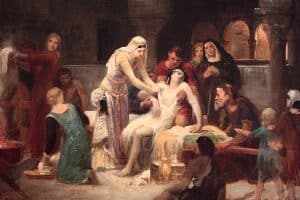 Sainte Élisabeth de Hongrie soignant les malades, par Pierre-Auguste Cot, vers 1883, musée des Beaux-Arts de Béziers.