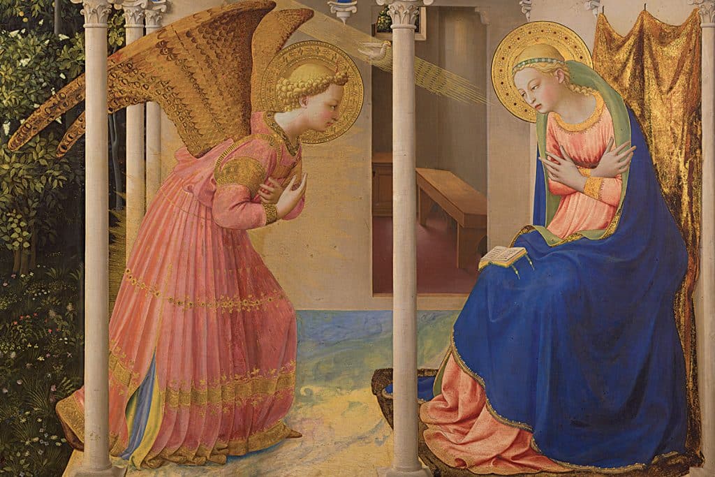 L’Annonciation, par Fra Angelico, 1430, musée du Prado (Madrid).