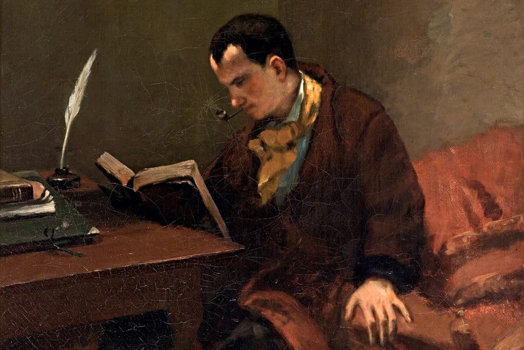 Portrait de Baudelaire, entre 1848 et 1849, Gustave Courbet.