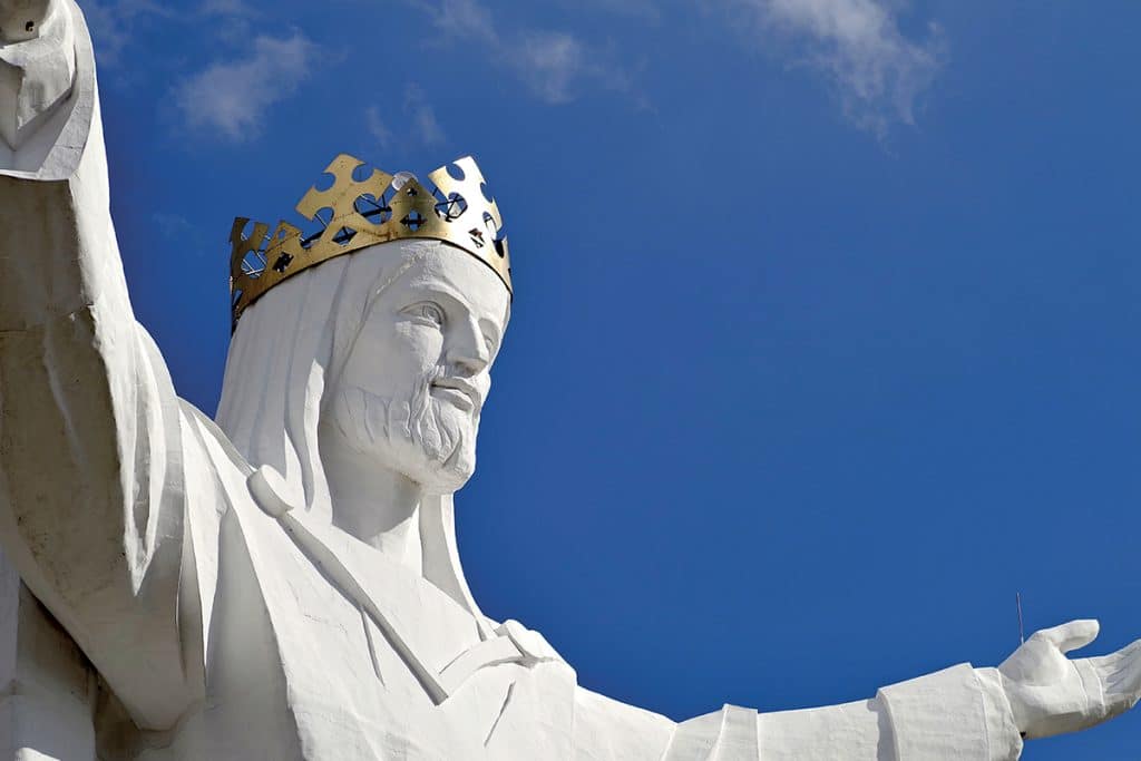 Statue du Christ-Roi à Świebodzin, en Pologne.