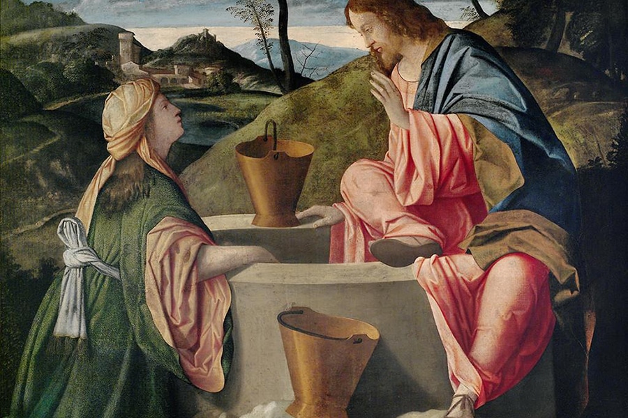 Christ and the Samaritan Woman by Vincenzo Catena, c. 1520-30