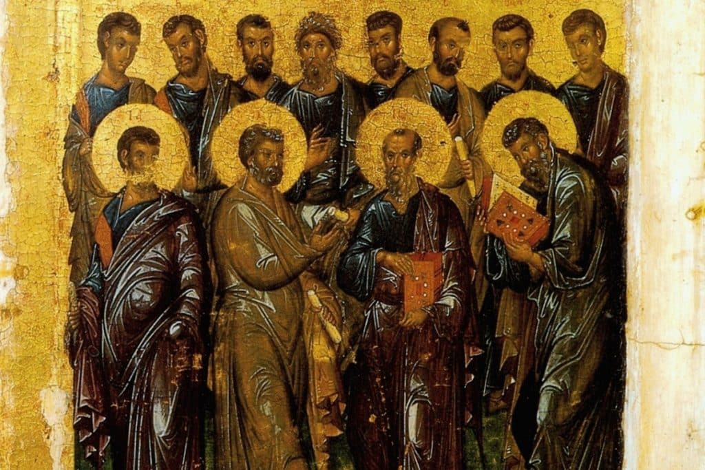 Synaxe des 12 apôtres, par le maître de Constantinople, début du XIVe s.