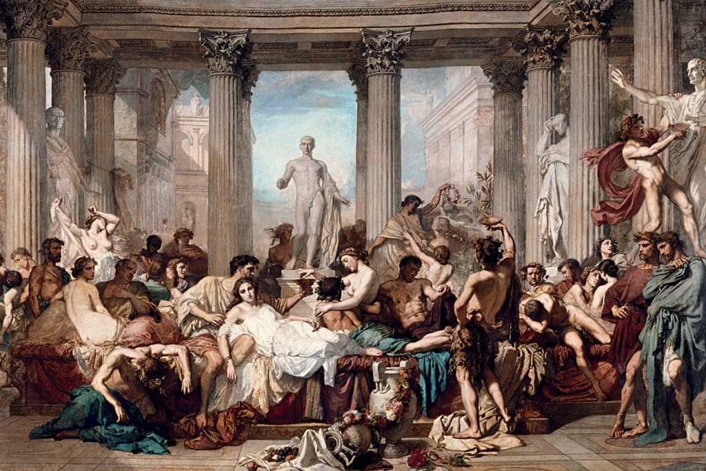 Les Romains de la décadence, Thomas Couture, 1847, musée d’Orsay.