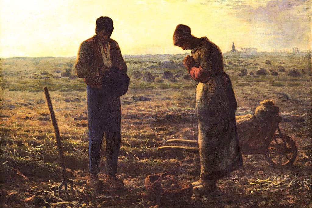 L’Angélus de François Millet, entre 1857 à 1859, musée d’Orsay, Paris.