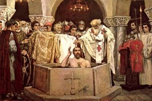 Baptême du Prince Vladimir Ier, musée national de peinture de Kiev.