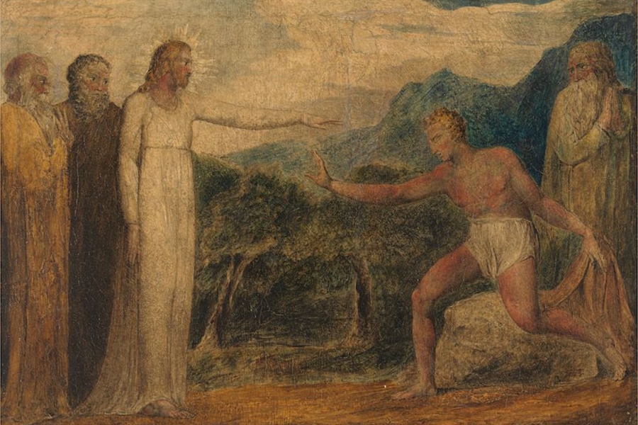 Le Christ rendant la vue à Bartimée, William Blake, v. 1799-1800.