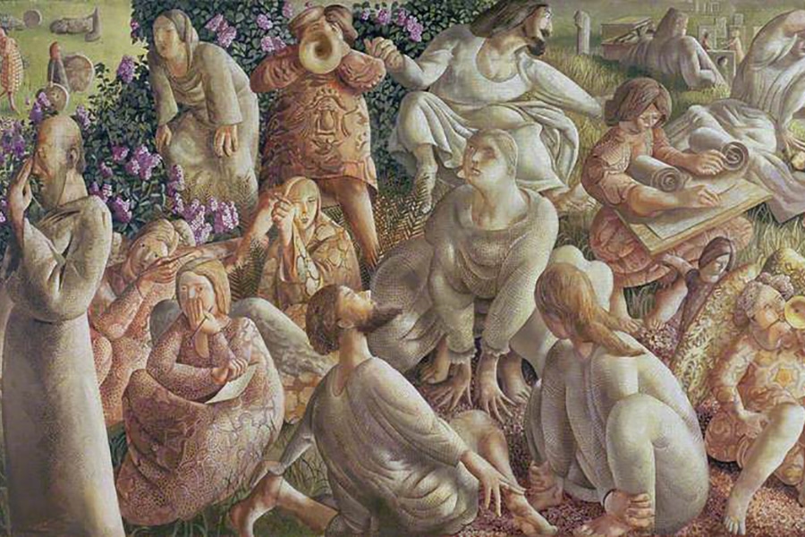 Résurrection : la colline de SIon, Stanley Spencer.