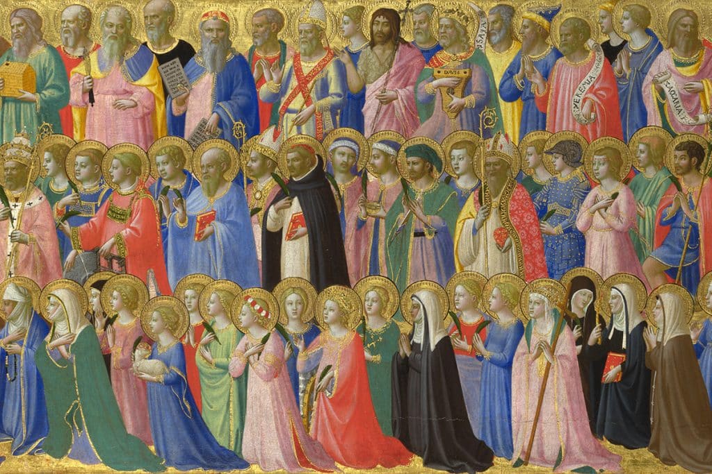 Les précurseurs du Christ avec des saints et des martyrs, Fra Angelico, v. 1423-24