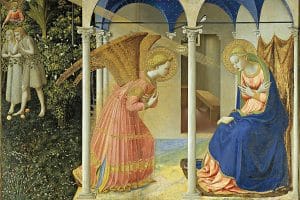 L’Annonciation, vers 1426, Fra Angelico, musée du Prado, Madrid.