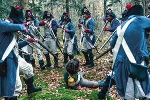 L’arrestation de Charette par les troupes républicaines. Scène de Vaincre ou mourir, un film du Puy du Fou.