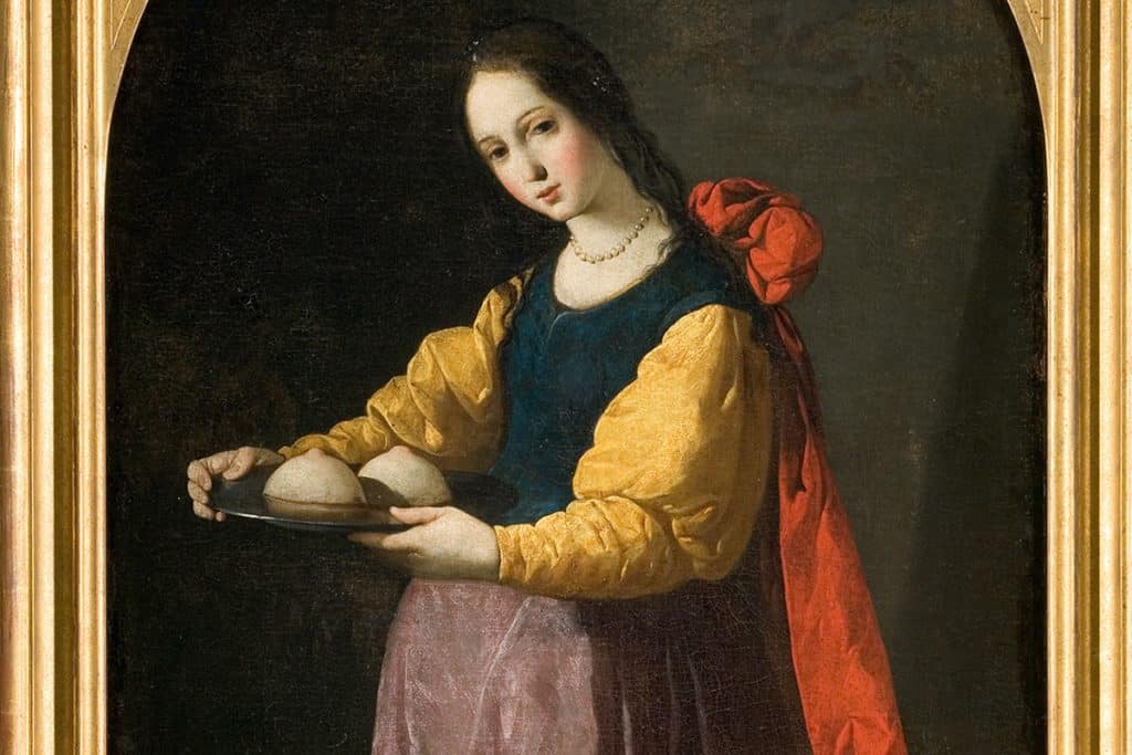 Sainte Agathe, Francisco de Zurbarán, 1630.