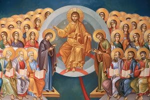 Christ en gloire, Thessalonique. « Loin de susciter la crainte, la perspective de la Parousie, le retour du Christ en gloire, a été pour l’Occident chrétien une source d’espérance profonde. »