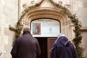 Porte sainte de la basilique Notre-Dame, Alençon (Orne).